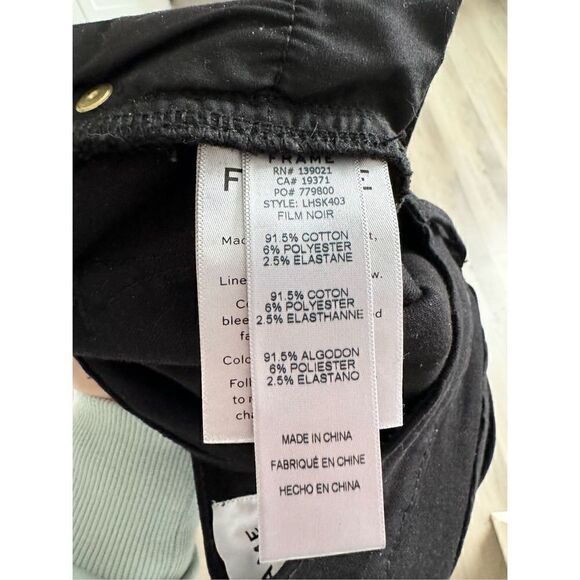 FRAME DENIM "LE HIGH SKINNY" Stretch Jeans In "FILM NOIR" Size 27 - Picture 10 of 11